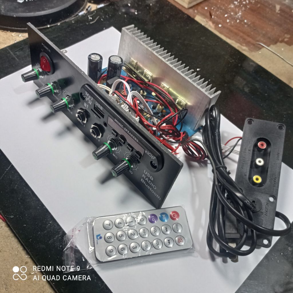 cod kit amplifier speaker aktif stereo echo plus MP3 bluetooth