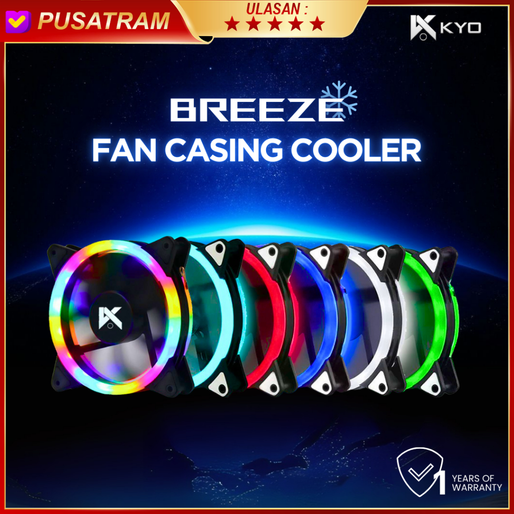FAN RGB KYO BREEZE 12CM / FAN CASING RGB / FAN CASING RGB / FAN LAMPU