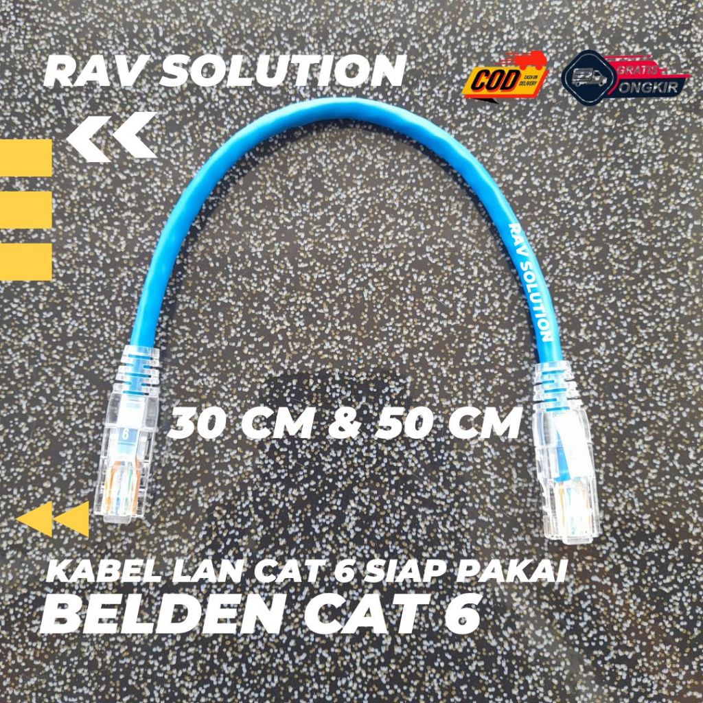 BELDEN CAT 6 LAN CABLE 30 CM & 50 CM READY TO USE GIGABYTE | SHORT LAN CABLE | CUSTOM LAN CABLE