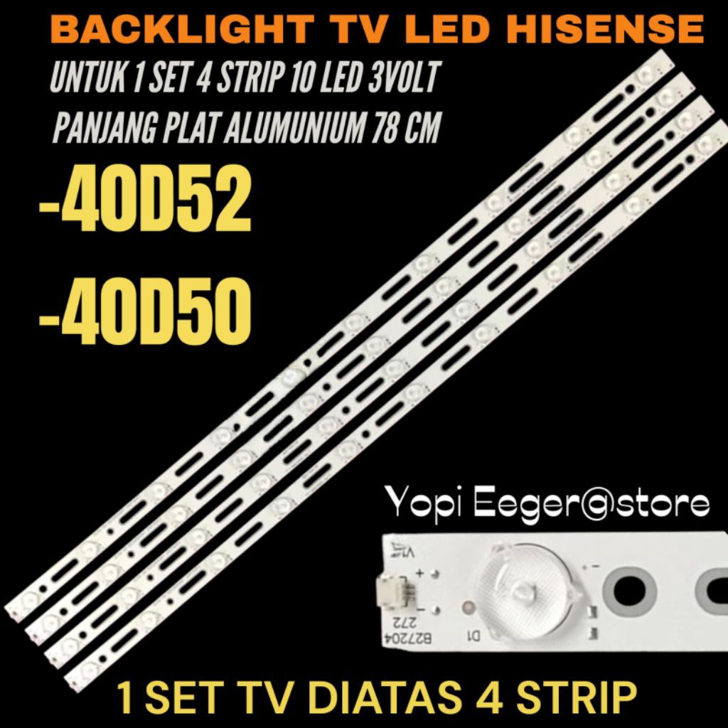 BACKLIGHT TV HISENSE 40 INCH 40D50P-40D52P BACKLIGHT TV 40 INCH