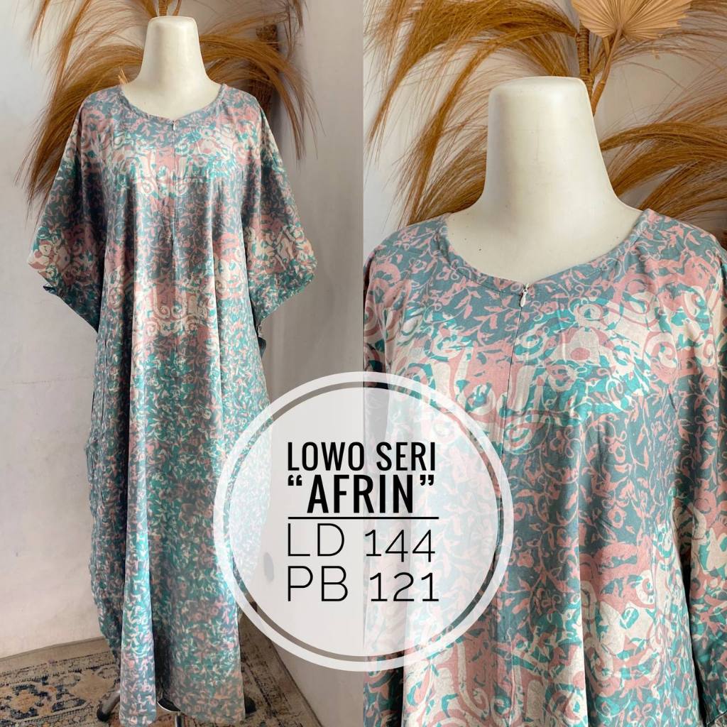 (Soft) LAMOZA Daster Batik Cap Pekalongan Lowo Kalong Kelelawar Resleting Depan Busui Rayon Super Ju