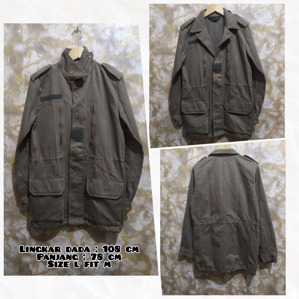 Jaket Parka Perancis Warna Hijau Army Second Original.