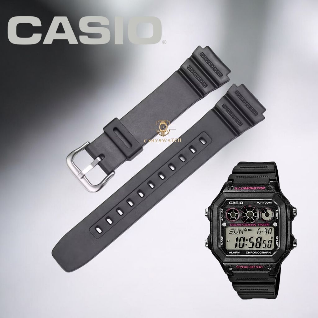 Tali Jam Tangan Casio AE-1300 Strap Jam Casio AE1300 Rubber