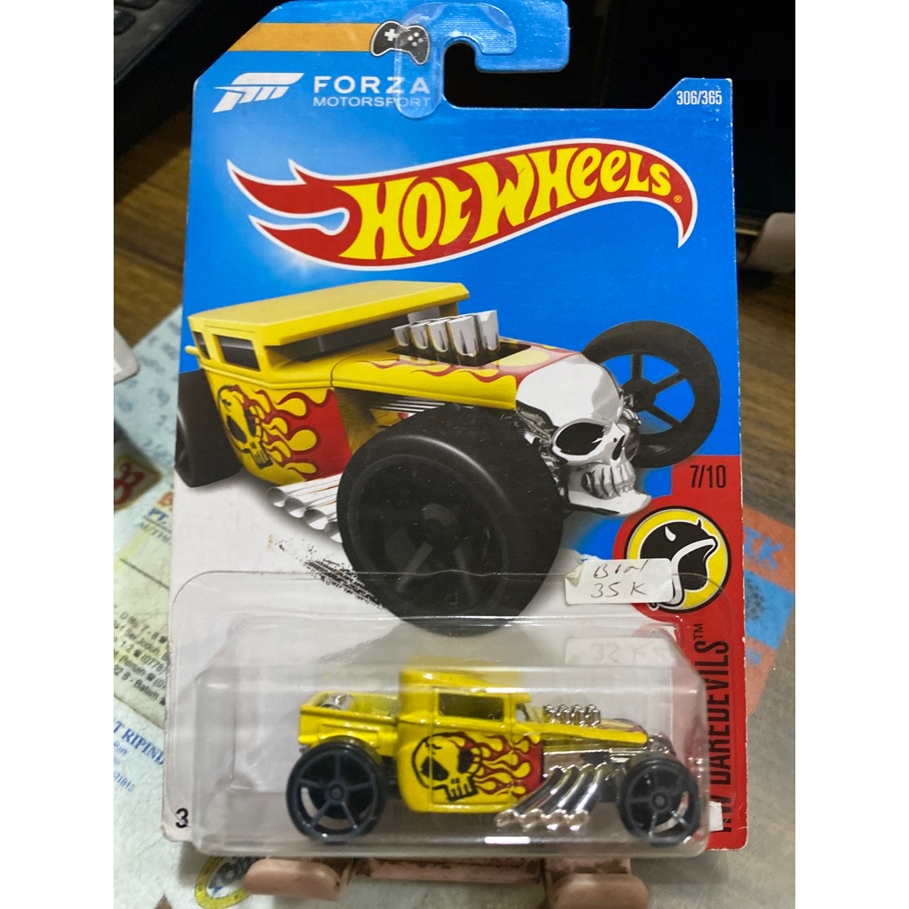 Hotwheels Bone shaker kuning forza motorsport