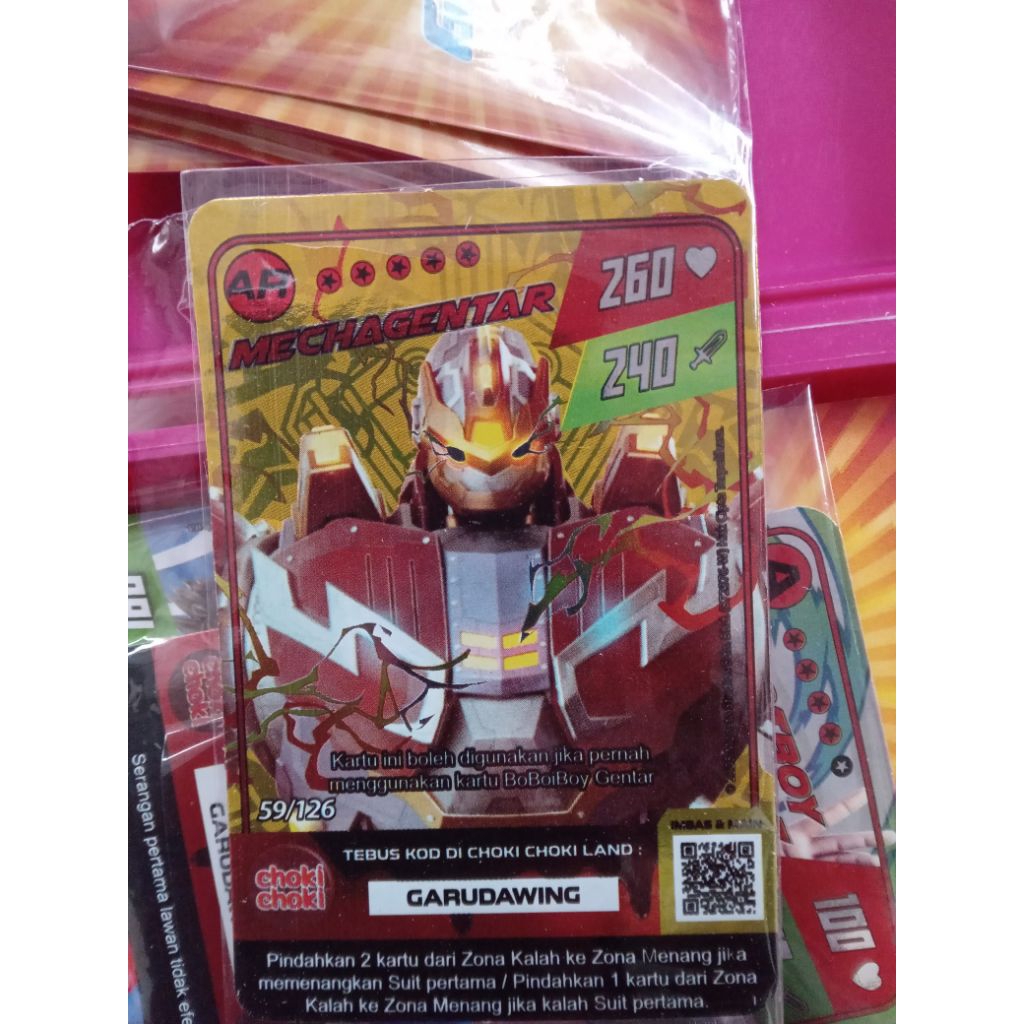 1 kartu foil choki choki BOBOIBOY MECHAGENTAR AR