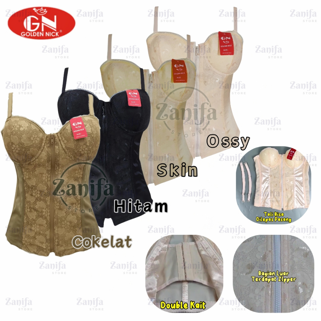 GOLDEN NICK - Longtorso Kamisol Renda Premium Korset Bra Pelangsing Daleman Kebaya untuk Wisuda #2