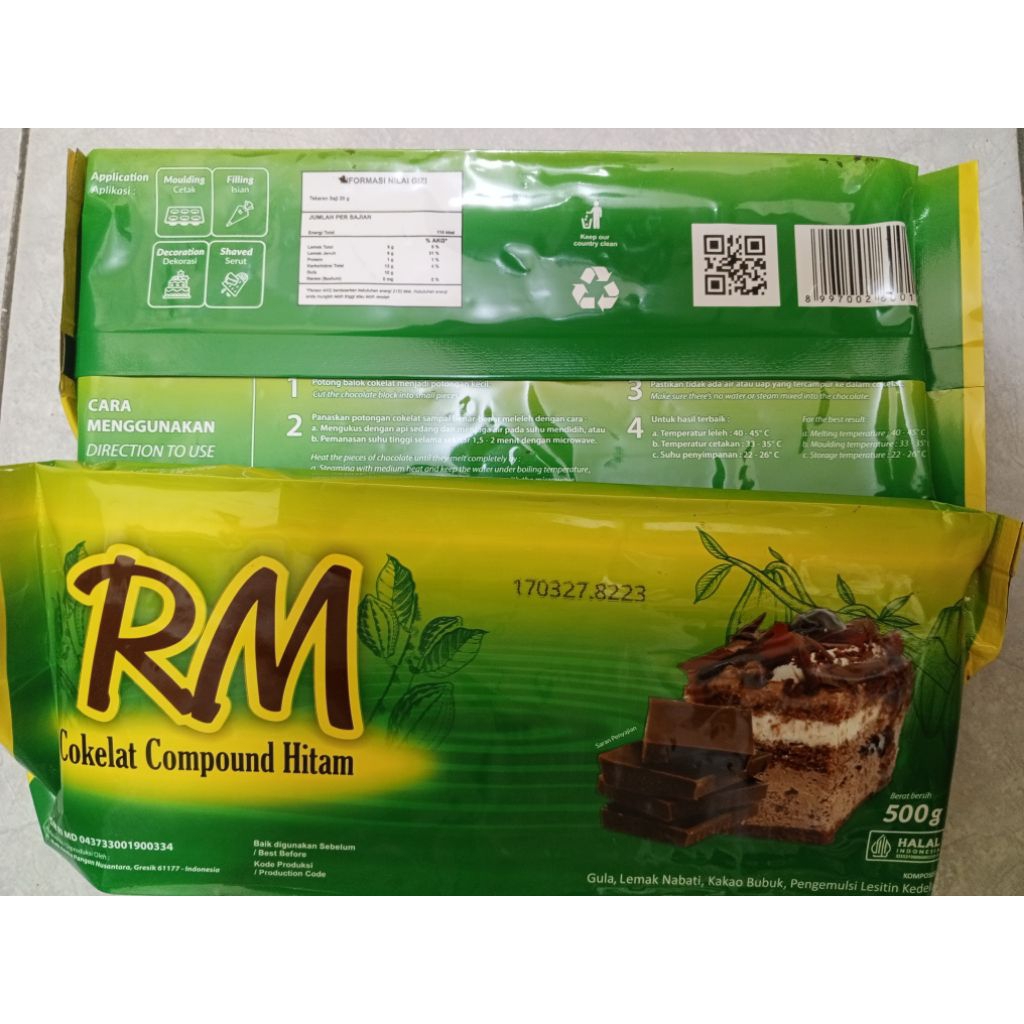 Bebek_Kcee Coklat Batang "Alfa", Coklat Blok, Coklat Dark Compound 500Gr