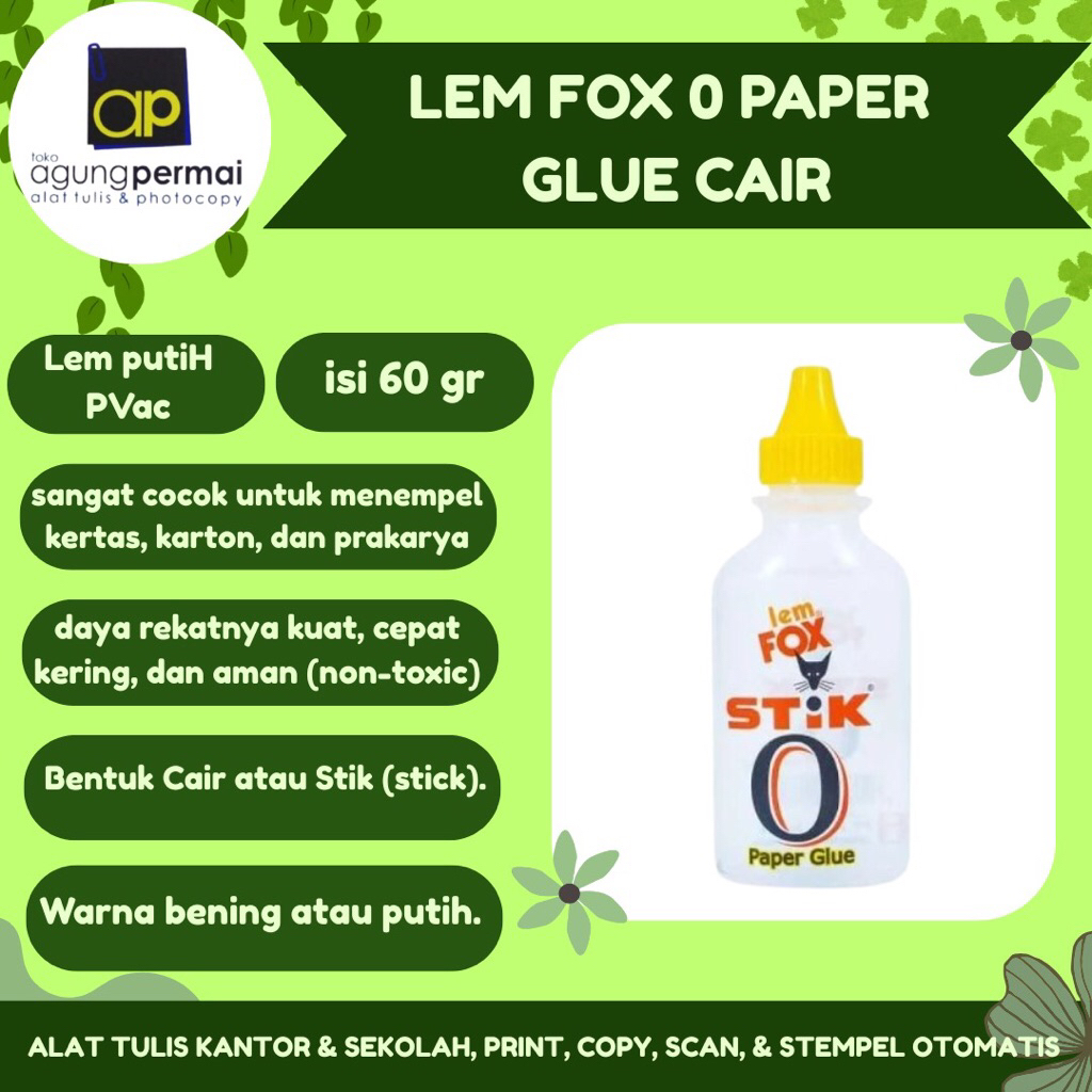 LEM FOX STIK 0 PAPER GLUE