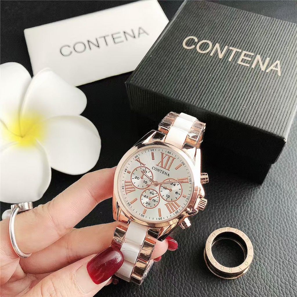 Jam tangan bisnis perempuan quartz Korea sederhana
