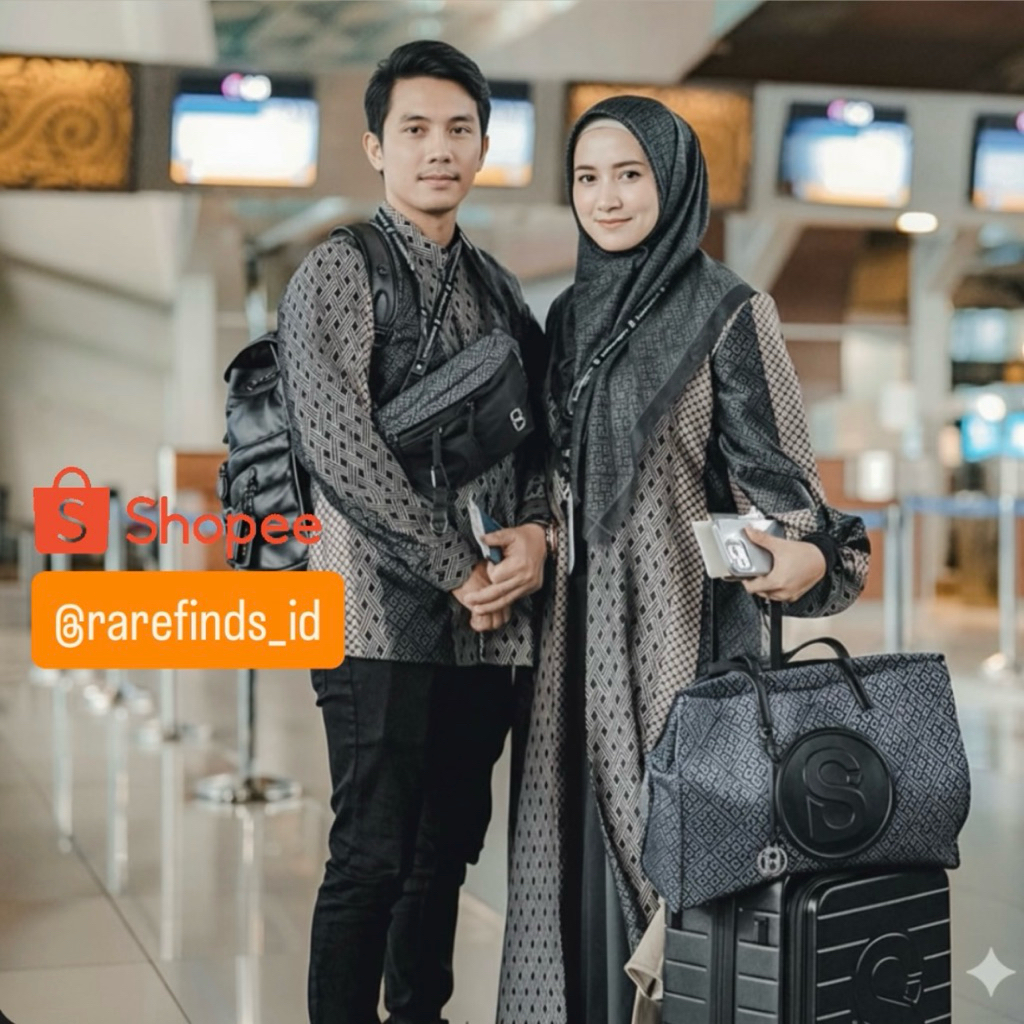 [NEW] Original Buttonscarves Gamis Monogram Tapis Buttonscarves Outer Travel Haji Umroh Buttonscarve