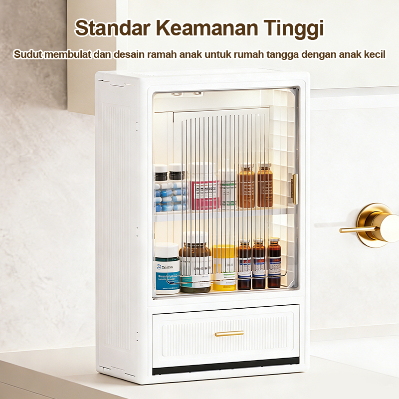 BESTPROMO KELAPA DINGIN RAK KAMAR MANDI TEMPEL DINDING LEMARI PENYIMPANAN GANTUNG PLASTIK DAPUR