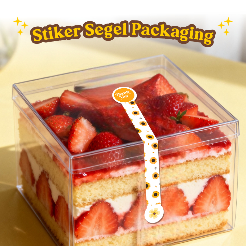 Stiker Segel Box packaging kemasan Aesthetic