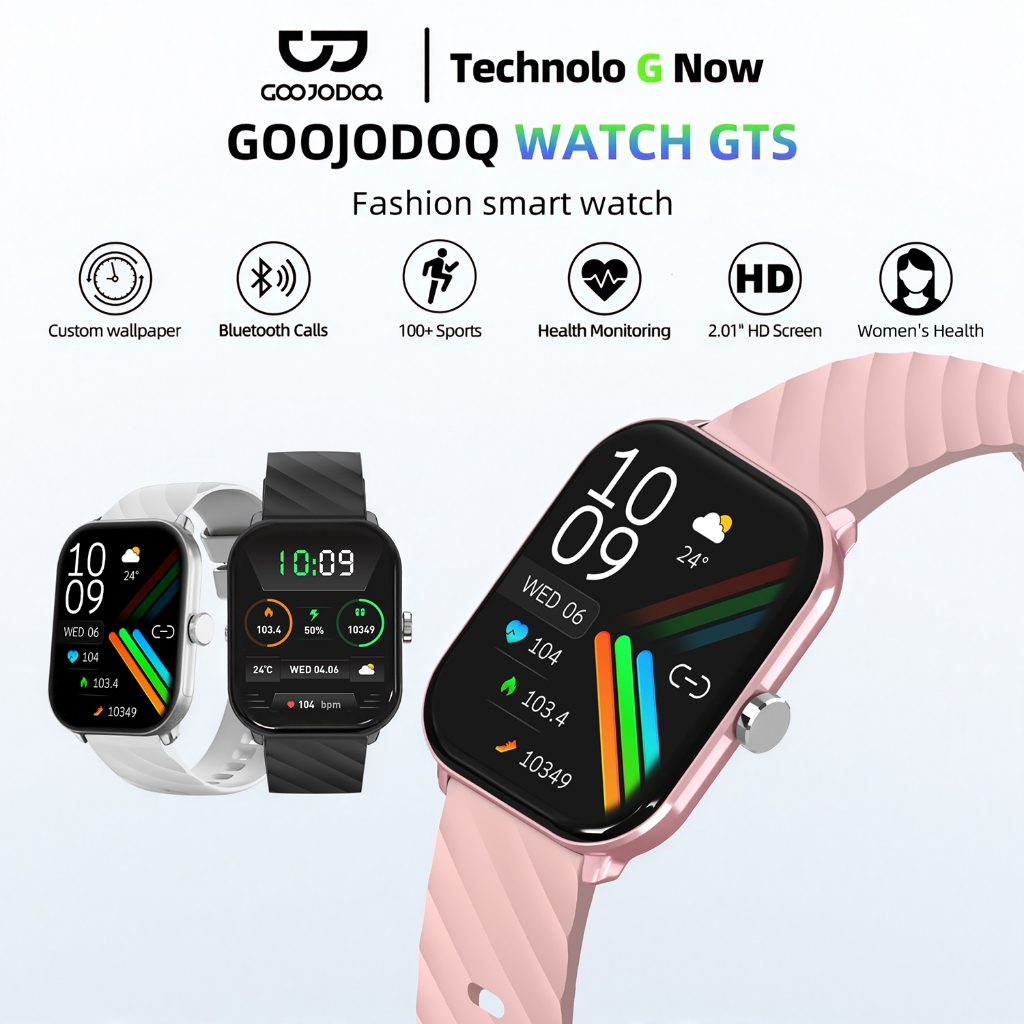 GOOJODOQ GS01 2.01-inch I67 Smart Watch Waterproof Bluetooth Call Health Monitor Fitness Management 