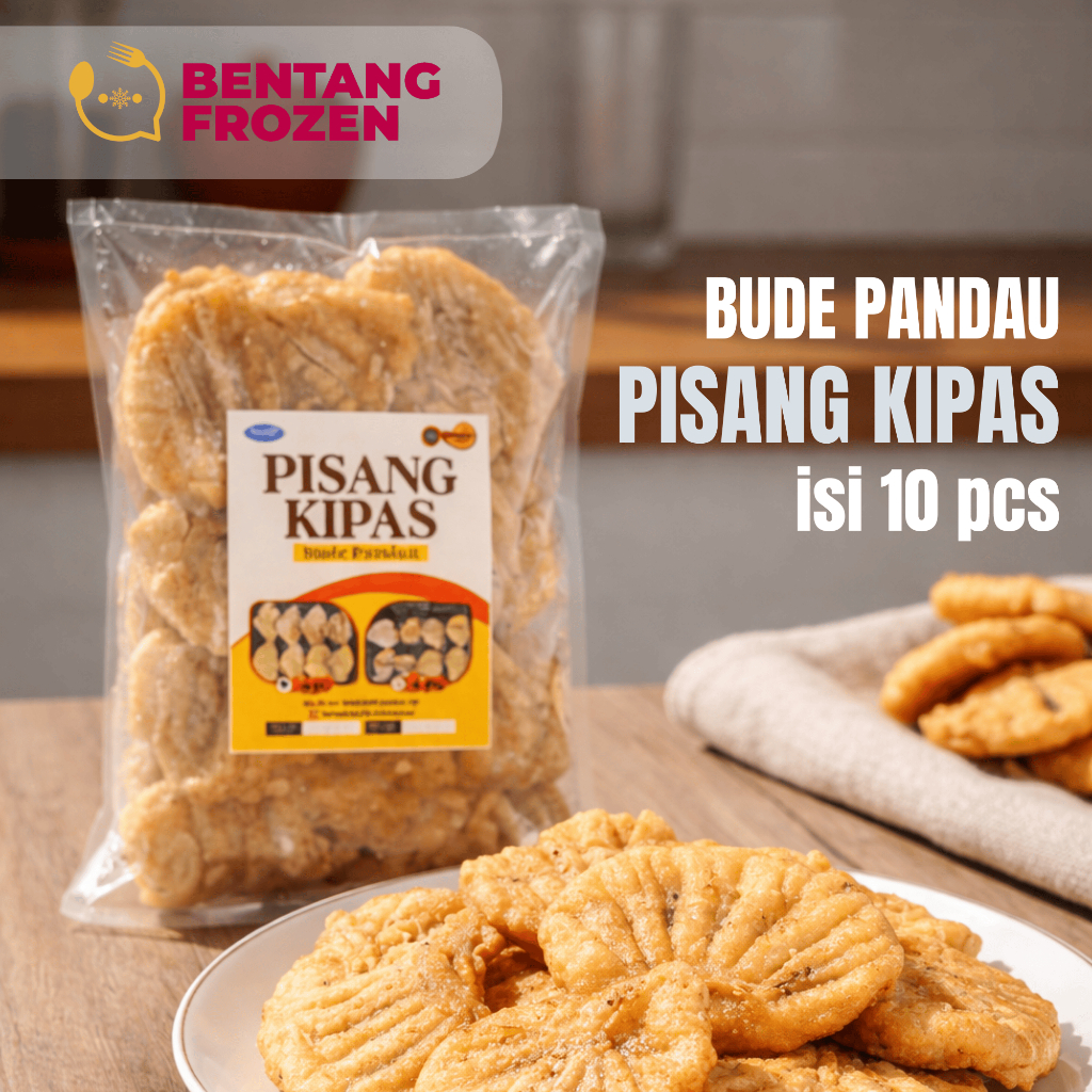 Pisang Kipas Bude Pandau Isi 10Pcs / Pisang Goreng Frozen