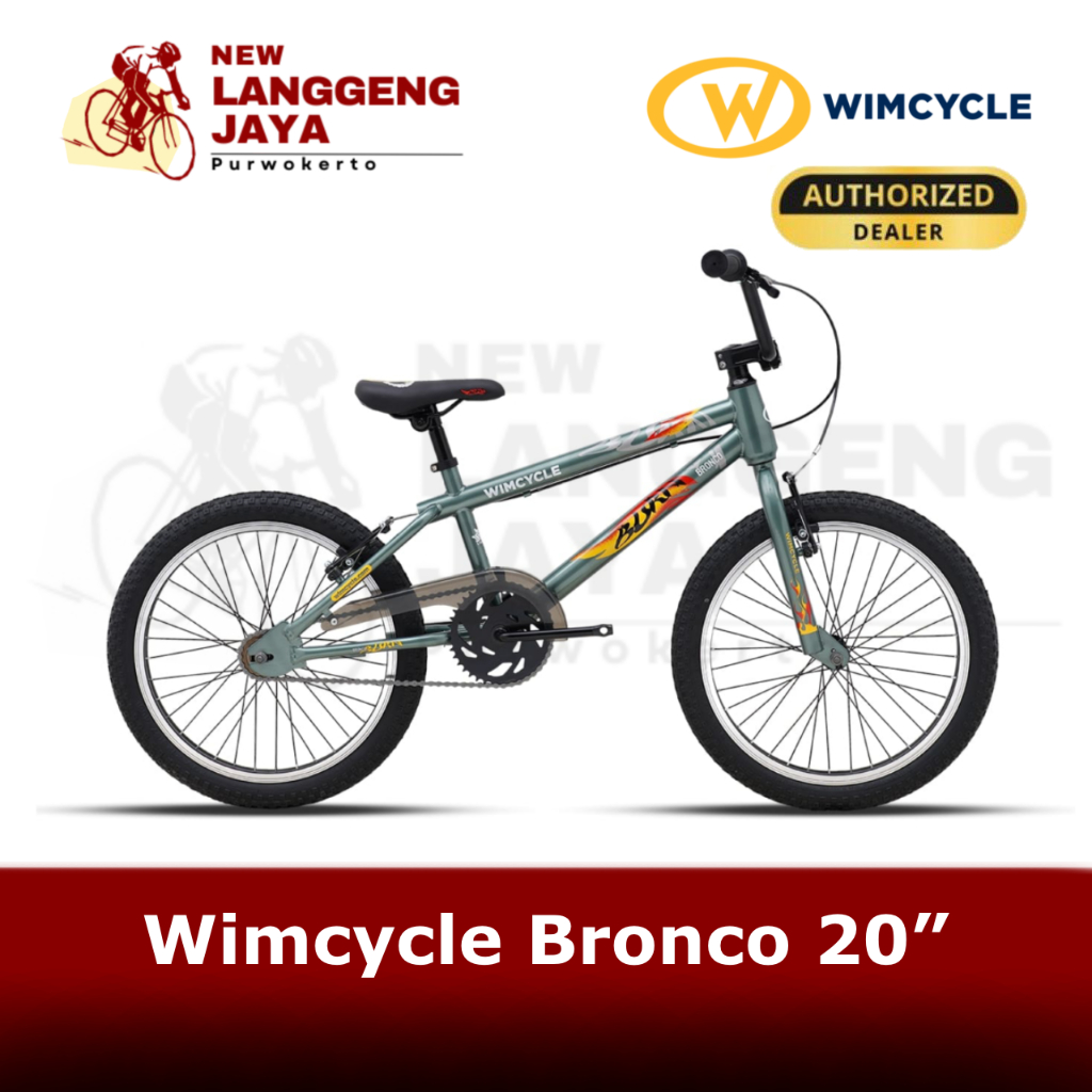 Wimcycle Sepeda BMX Bronco Wild Burn Forest 20"