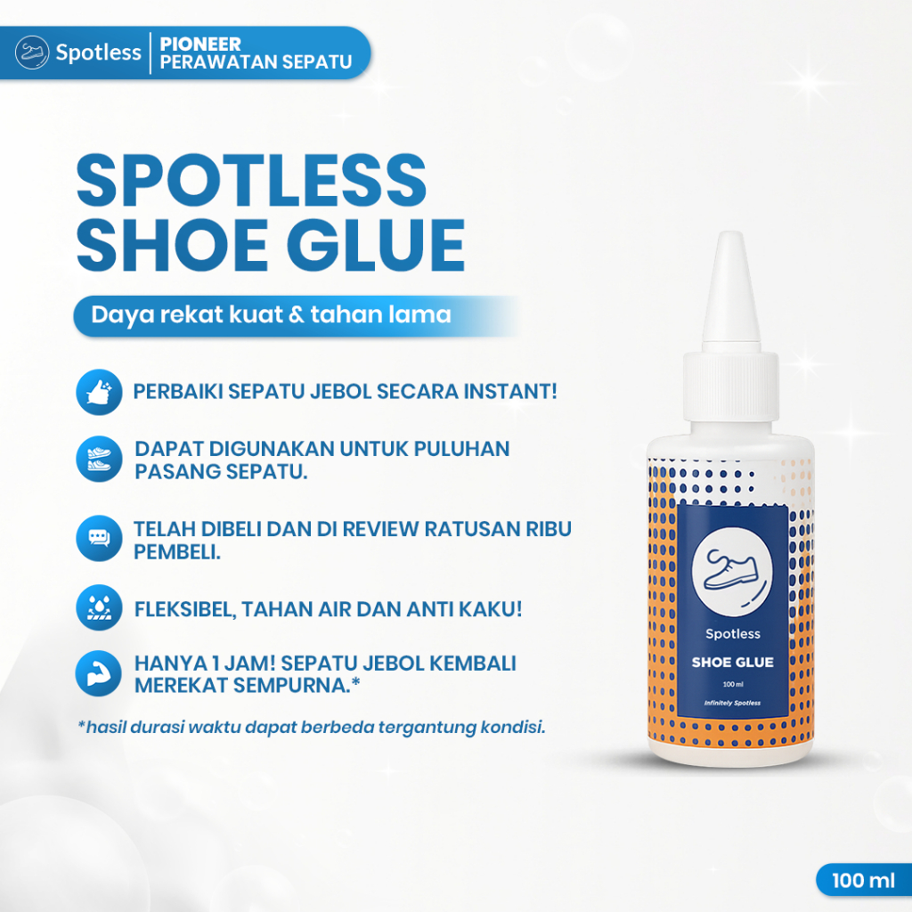 Spotless Lem Sepatu - Lem Sepatu Kuat Tahan Air dan Anti Kaku