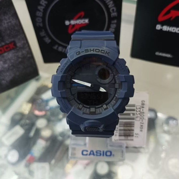 Casio G-Shock Jam Tangan Pria Tahan Air 20BAR Model GBA-800-2ADR Tampilan Digital dan Analog