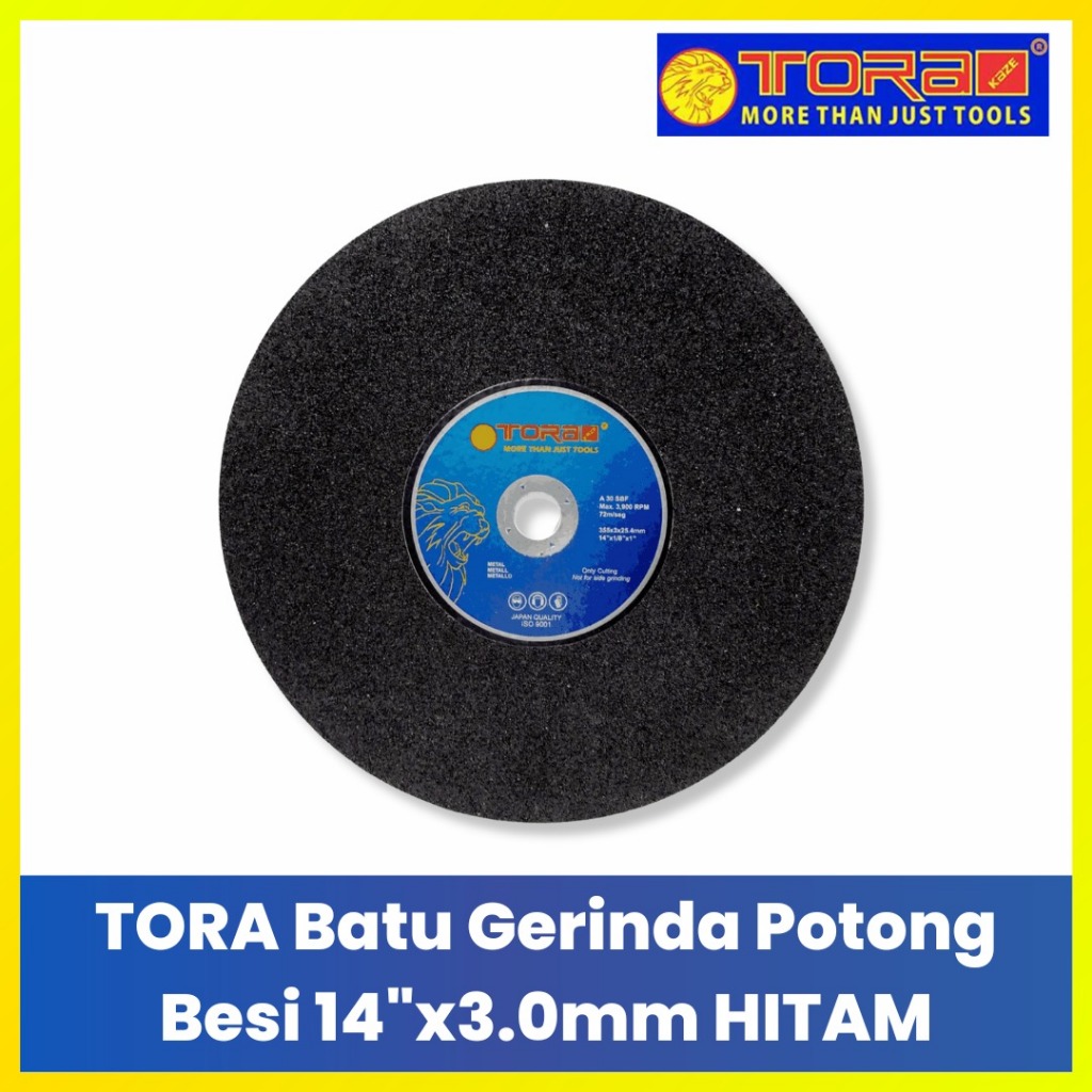 TORA Batu Gerinda Potong  14 Inch / Batu Potong Gurinda Besi 14" Hitam