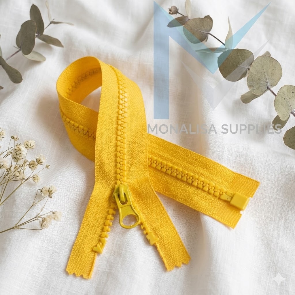 RESLETING JAKET YEE WARNA KUNING- VISLON 60 CM