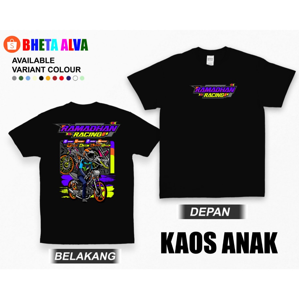 KAOS ANAK RAMADHAN RACE KAOS RACING RAMADHAN ANAK PRIA