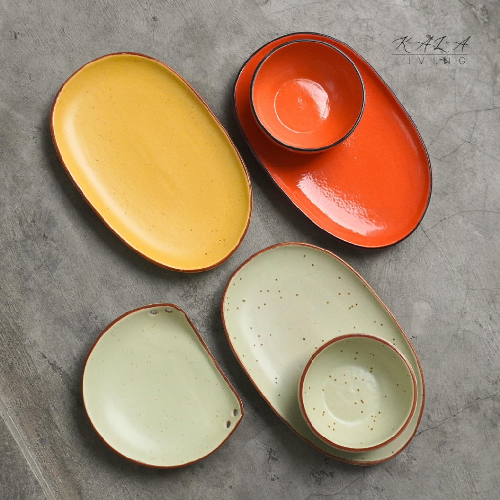 KALA KAI OVAL PLATE PIRING KERAMIK | PIRING UNIK | KERAMIK LUCU | KADO GIFT