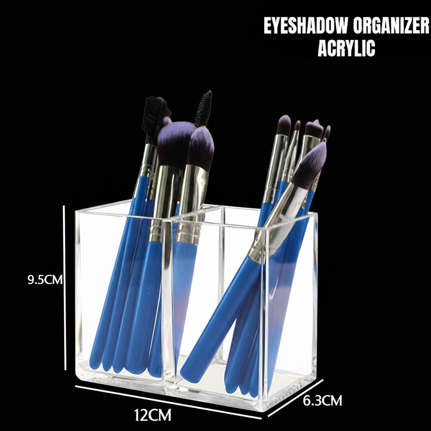 Pencil Brush Box Acrylic – Rak Makeup & Skincare Akrilik Minimalis 2 Slot