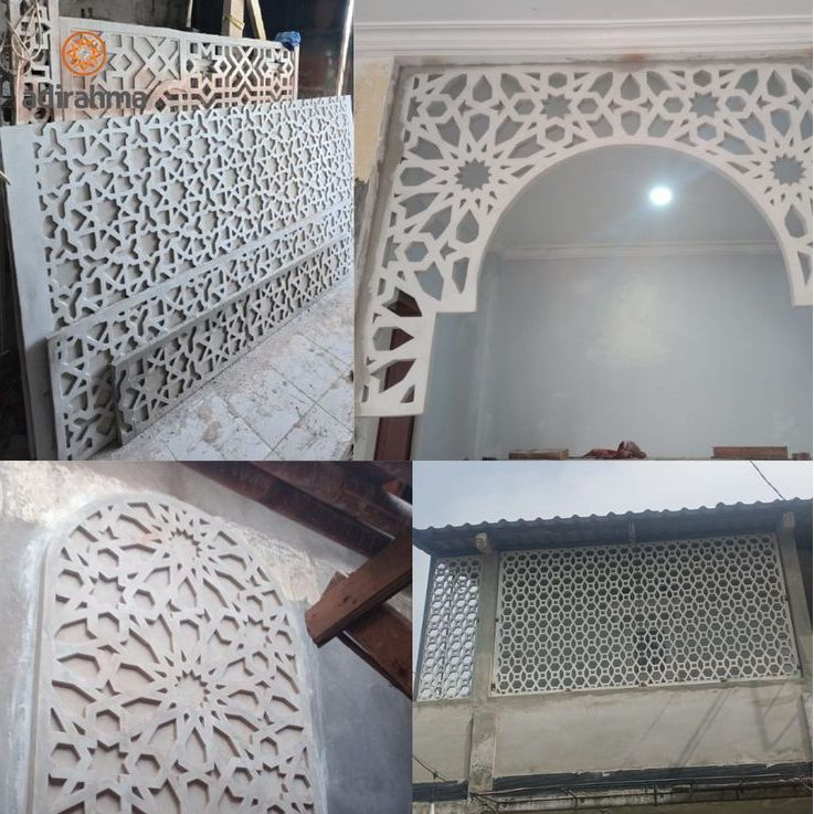 GRC krawangan lisplang PVC ACP kubah menara lis profile bikin tampilan bangunan makin mewah