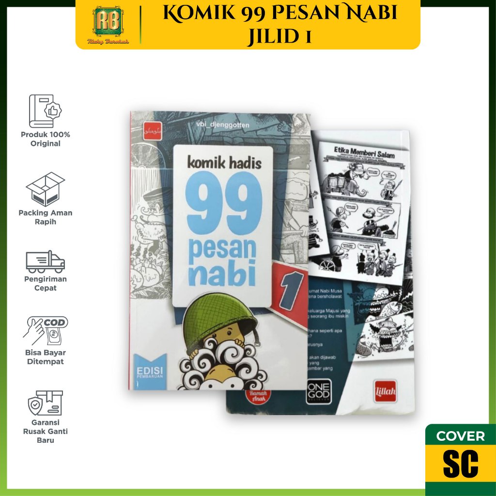 Bacaan Bergizi & Ramah Anak - Komik Hadis 99 Pesan Nabi Jilid 1 - vbi djenggotten - Edisi Pembaruan