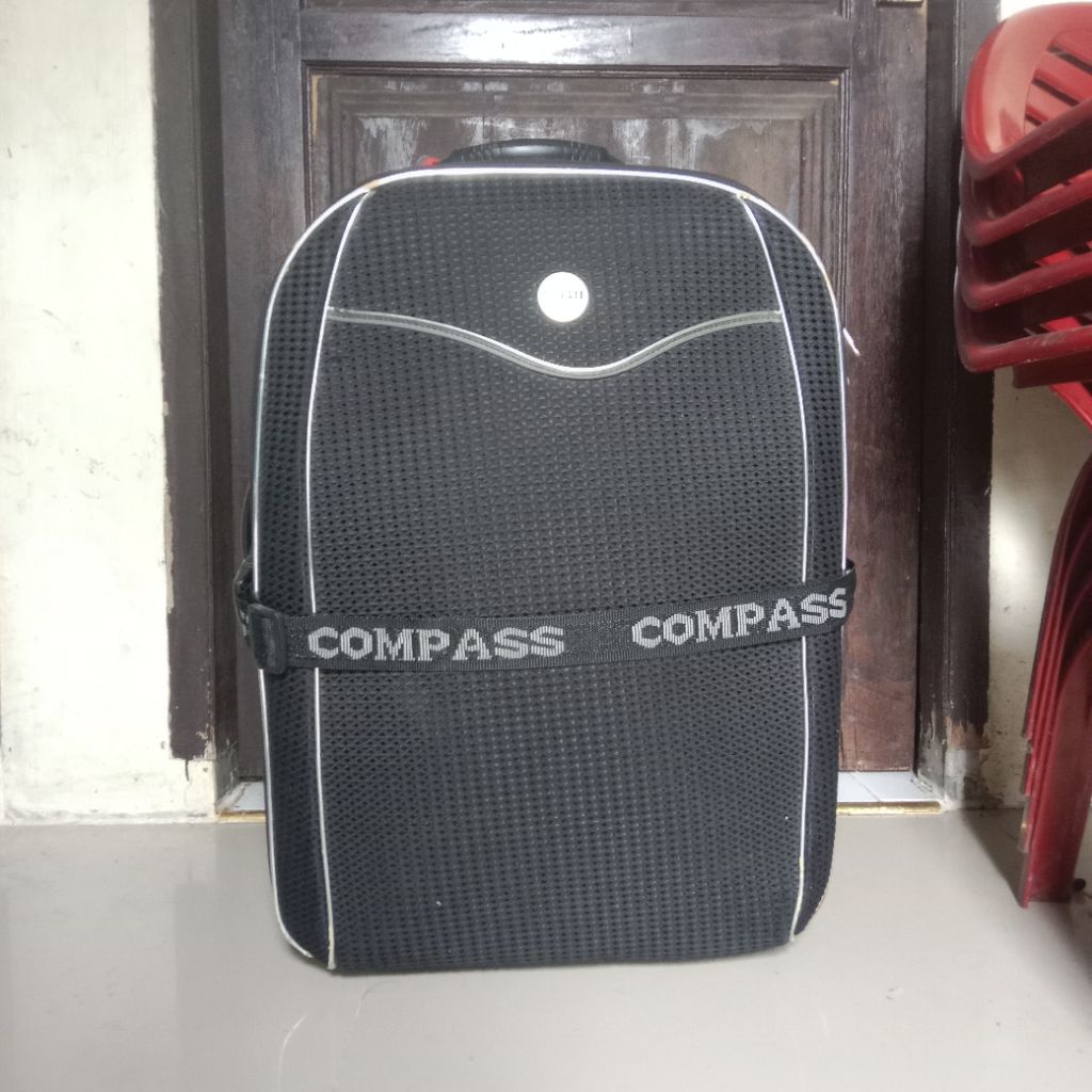 Koper Troli Compass 22 Inch Hitam - Preloved Original Murah