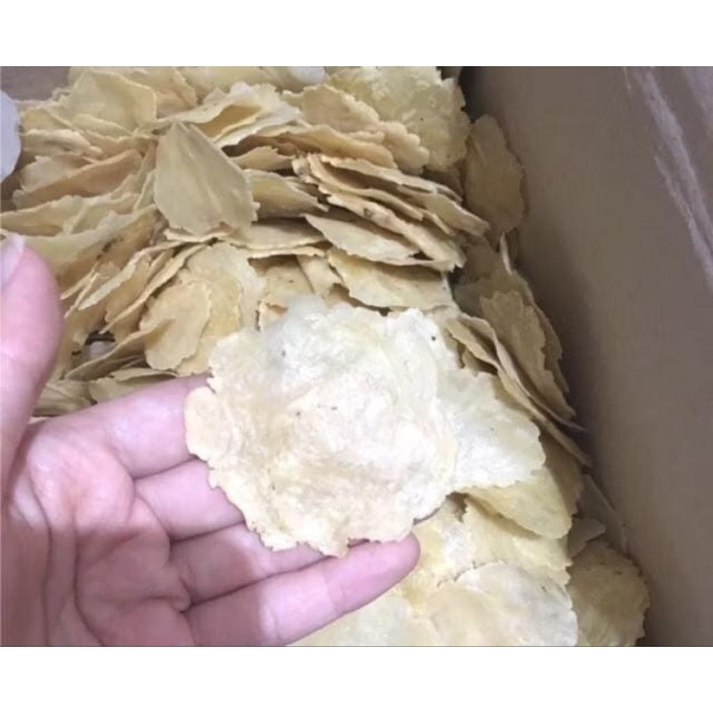 Emping Abadi 1kg / kerupuk emping mentah 1 kg / krupuk emping cemilan sehat / emping melinjo 1kg