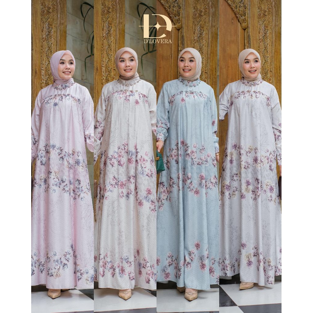 Sania dress gamis terbaru premium original by D'lovera