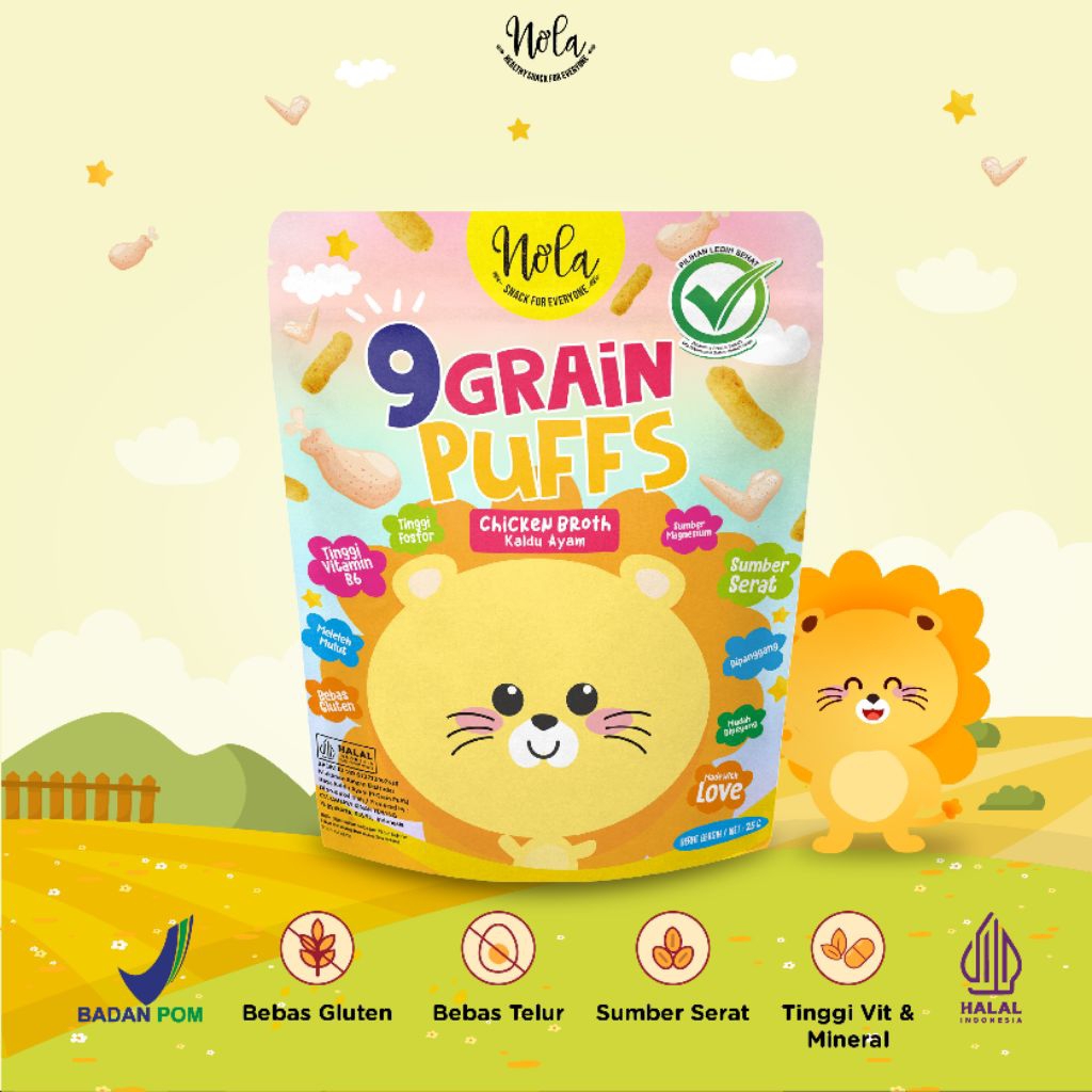 Nola 9 Grain Puffs Varian Chicken Broth