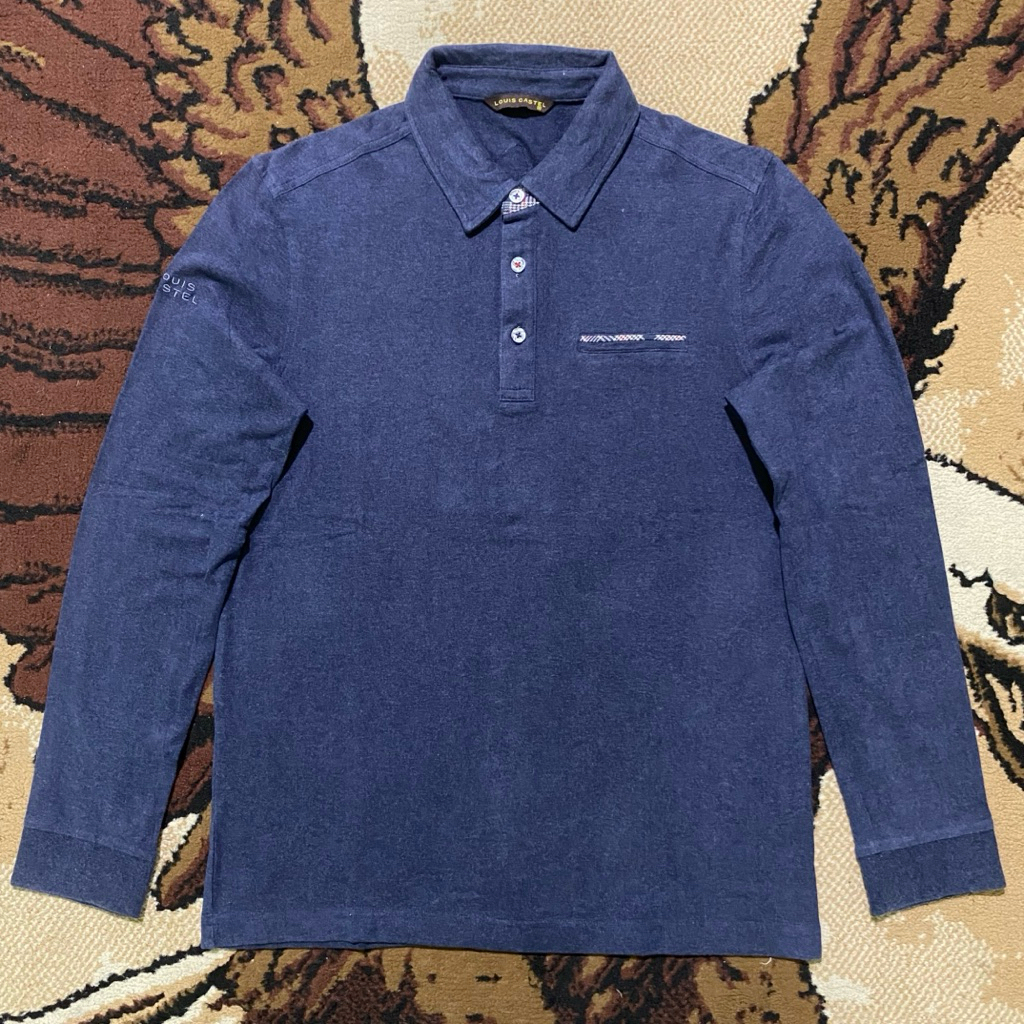 LOUIS CASTEL KAOS POLO / KERAH LENGAN PANJANG / T-SHIRT LONG SLEEVE LOGO BORDIR
