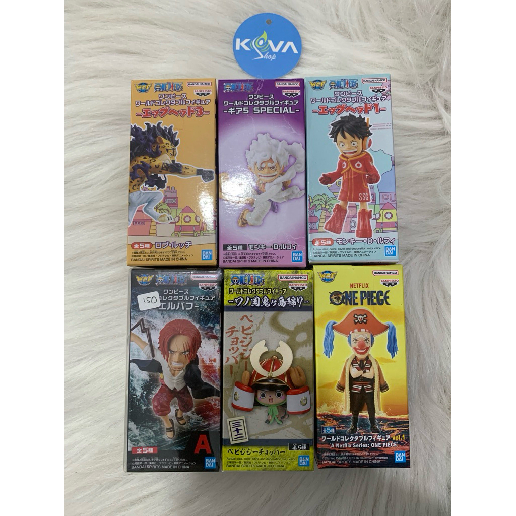 figure anime Wcf One Piece (MISB dan BIB) world collection figure luffy gear 5 figur WCF buggy netfl