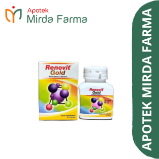Multivitamin dan Mineral Renovit Gold 30 Kaplet untuk Lansia