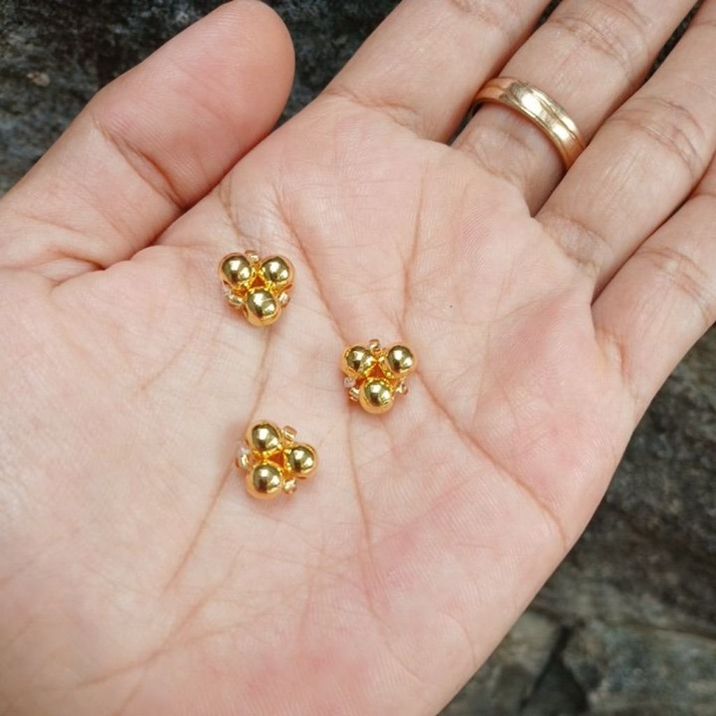 payet mutiara instan premium spesial gold jepang/payet leher/payet rangkai/payet tabur