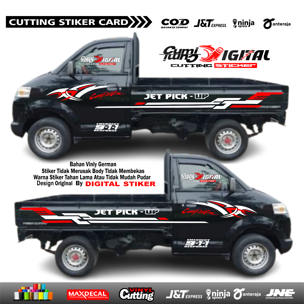PROMO Stiker Cutting Mobil Pickup Apv Stiker Striping List Apv Sport Stiker Variasi Bodi Samping Mob