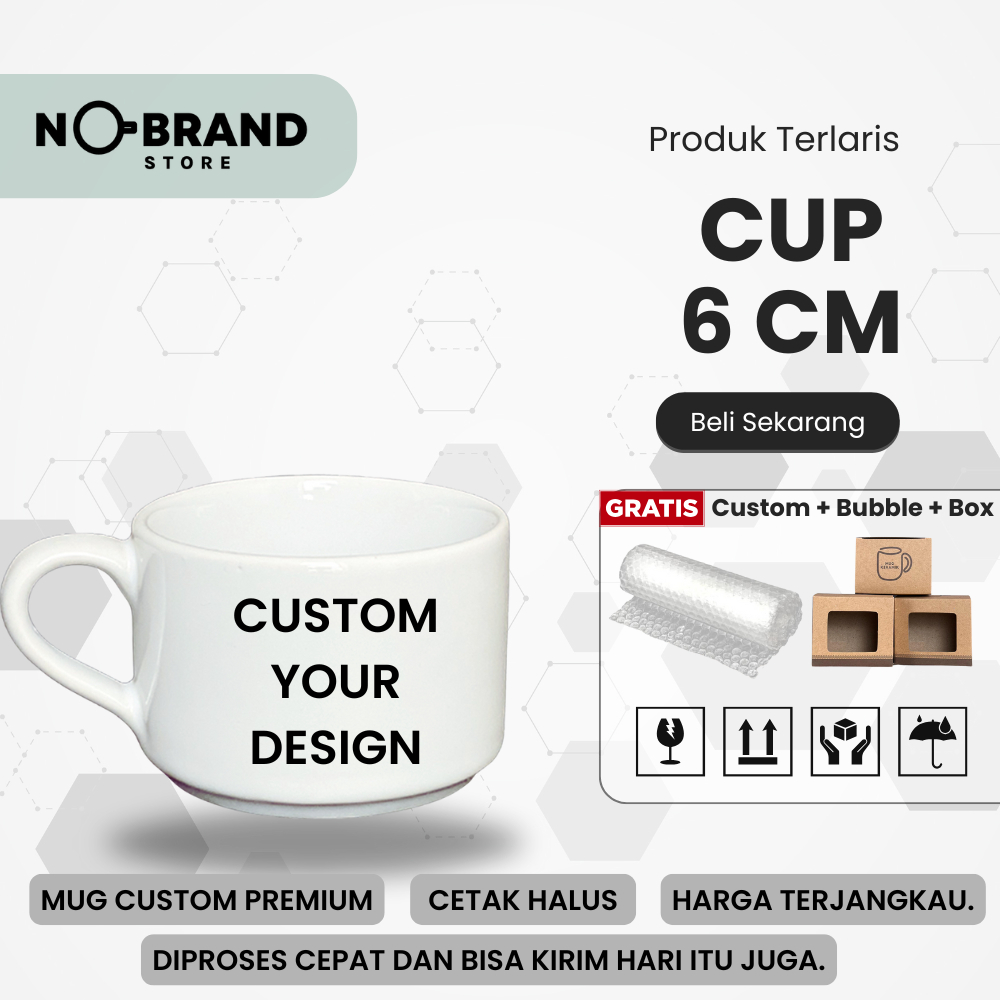 MUG CUSTOM MUG SOUVENIR GELAS MUG CUSTOM KOPI MUG CUP 6 CM