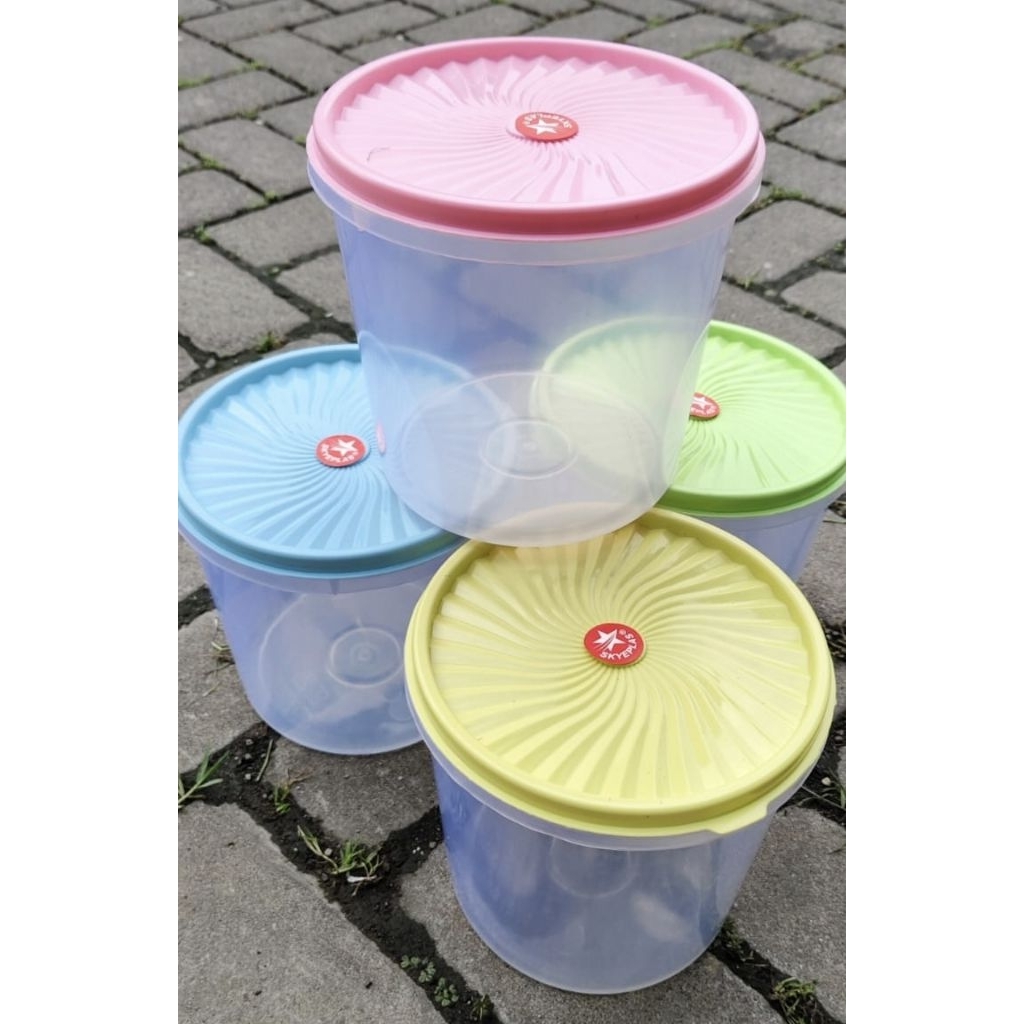 PAKET HEMAT 12pcs (1lusin)Sealware 3liter Skyeplas/Toples Kerupuk 3Liter/Toples kue Kacang dan Kerup