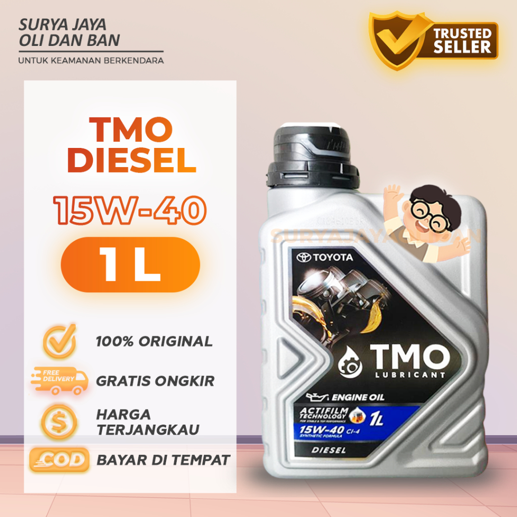 Oli TMO 15W-40 Diesel 1L / Oli Mesin Mobil Diesel / Oli Toyota Diesel