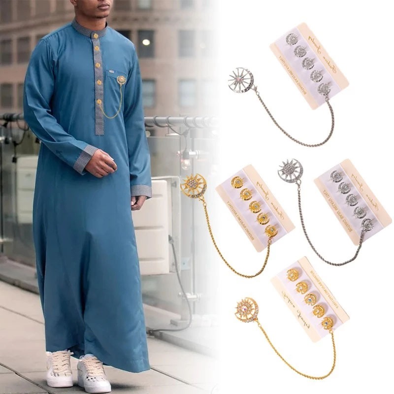 Butang Baju Melayu Pria Kancing Baju Melayu Pria Set Anti Karat Kancing Pin