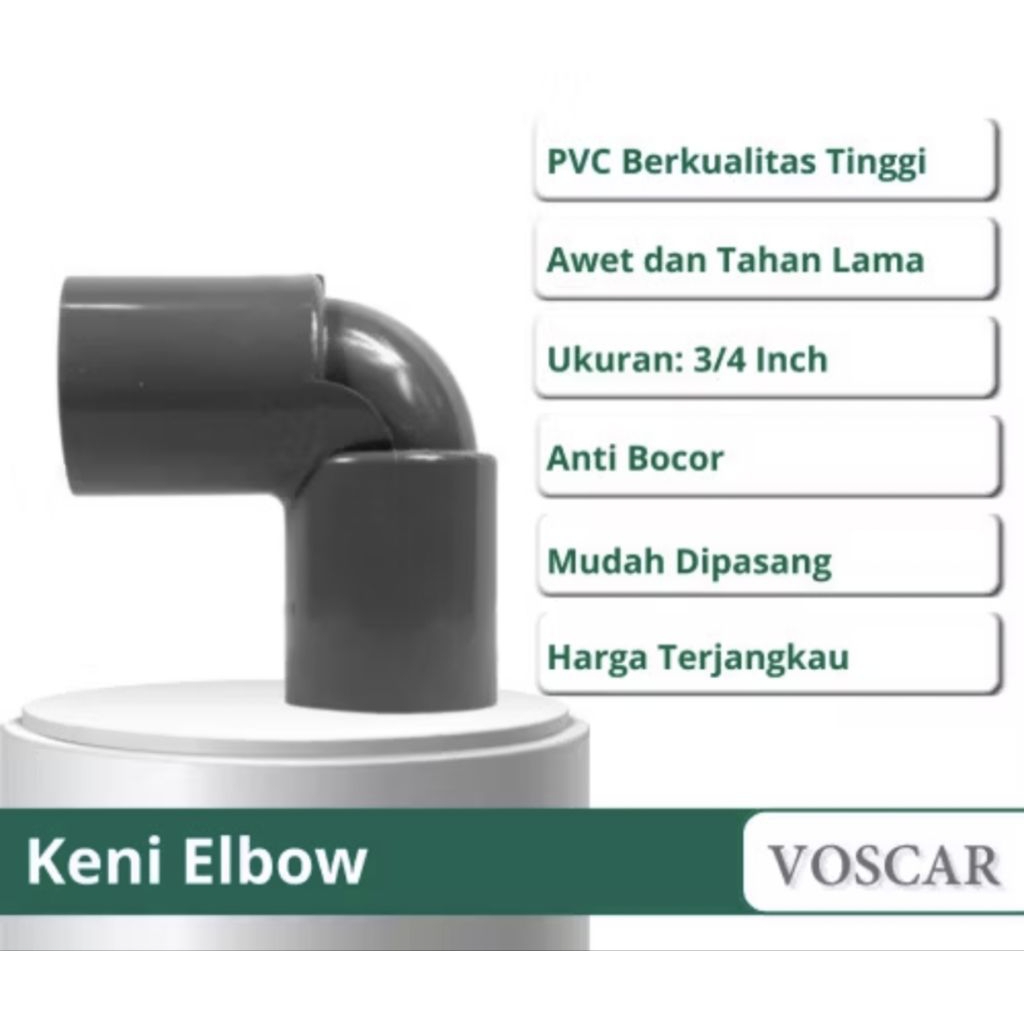 elbow/knee PVC 3/4 inch voscar