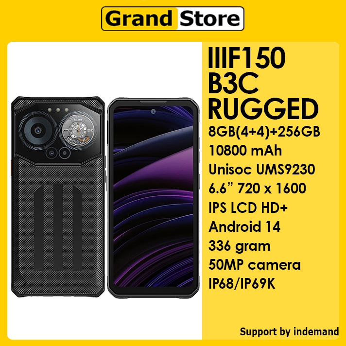 IIIF150 B3C | 8GB+256GB | Unisoc UMS9230 | Baterai 10800mAH | 6.6" inci | rugged smartphone