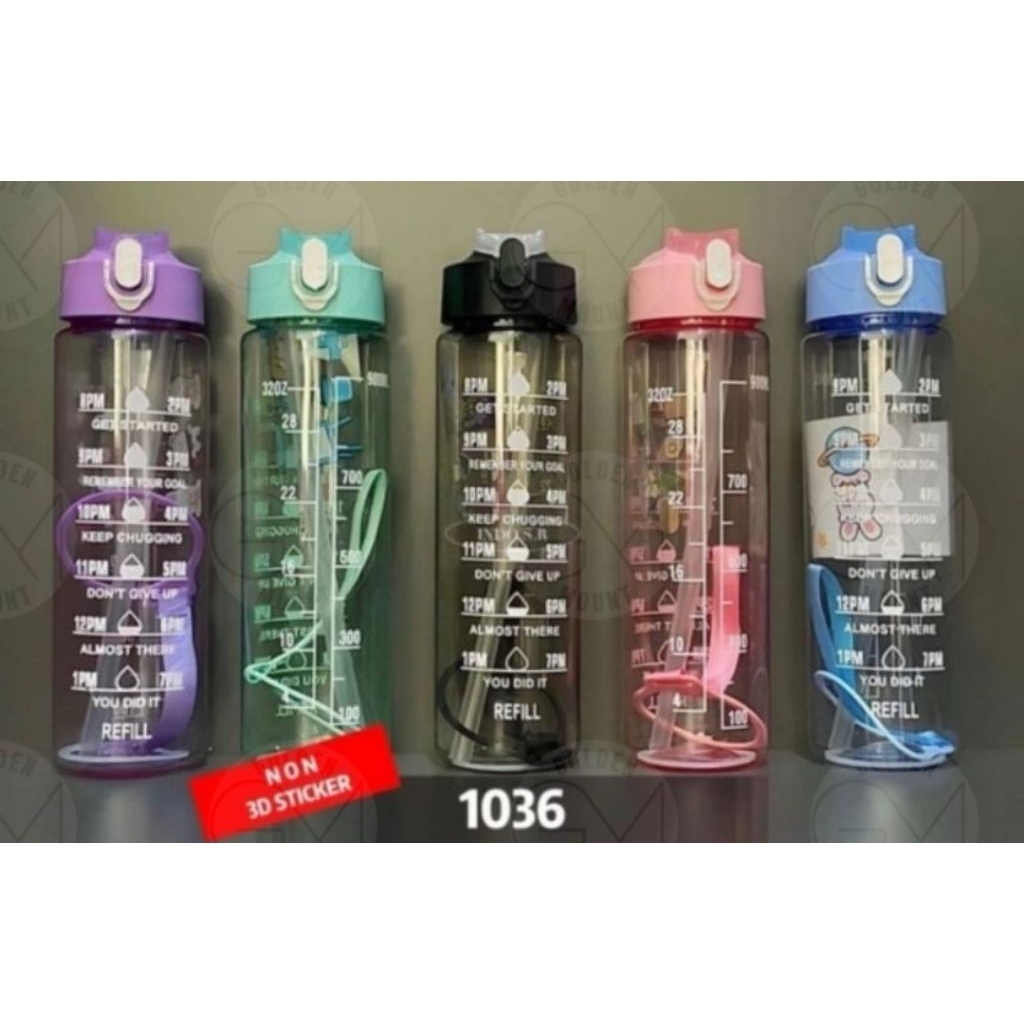 ( RGZ ) Botol Minum Tritan 1Liter // Botol Minum Bening // Botol Minum Free Stiker // Botol Minum Ae