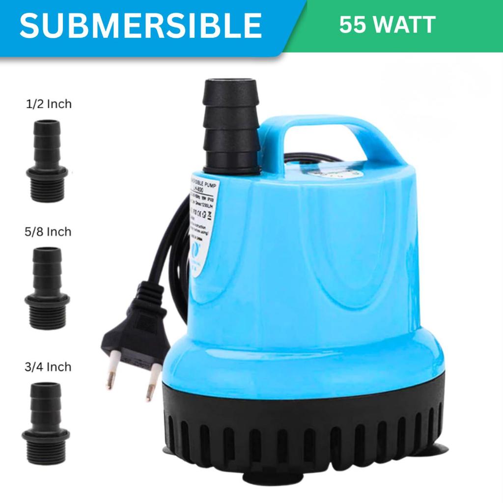 Pompa Air Celup Kolam Pompa Akuarium 55 Watt Mesin Air Submersible Pompa Kolam Sirkulasi Air Terjun