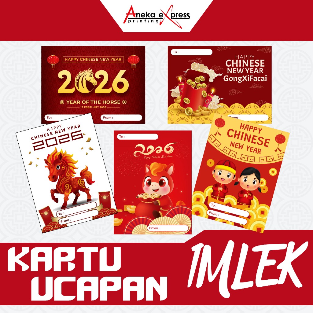 Kartu Ucapan Imlek | Greeting Card Chinese New Year | Gift Card | Kartu Ucapan Chinese New Year | Ha