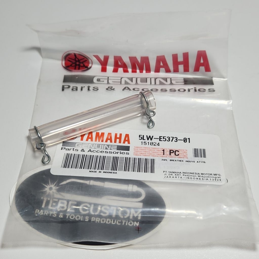 Pipe Breather,Selang hawa CVT,Selang Hawa Gear Box Rasio, Nouvo Lele, Nouvo Z, 5LW-E5373-00 ORI YGP