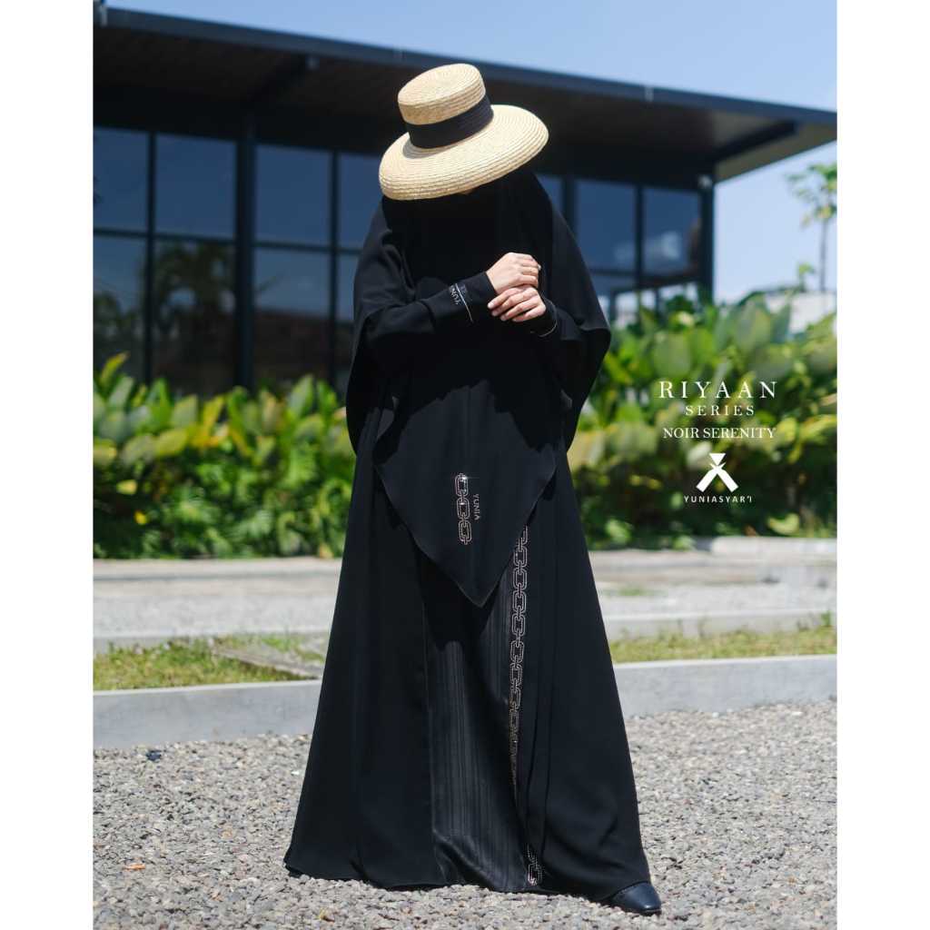 RIYAAN SERIES YUNIA SYARI NOIR SERENITY | KHIMAR BANDANA | BERGO | KHIMAR NONPAD | SET BAJU MUSLIM |