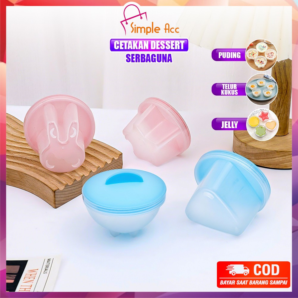DO-C1437 Cetakan Telur Kukus Dessert Bentuk Lucu / Cetakan Steamer Telor Egg Poacher / Cetakan Jelly