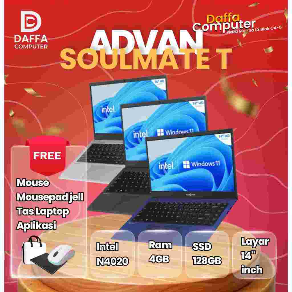 LAPTOP ADVAN SOULMATE T INTEL N4020 RAM 4GB/8GB SSD 128 14 Inch